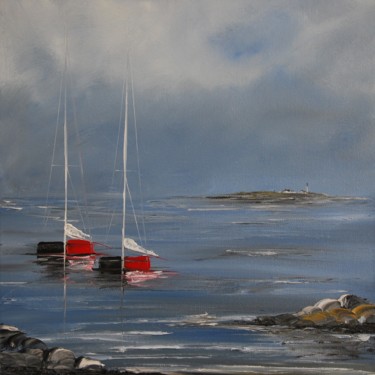 Painting titled "Mouillage-forain-563" by Patrice Butel, Original Artwork, Oil