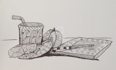 Dessin intitulée "Goûter" par Sbx, Œuvre d'art originale