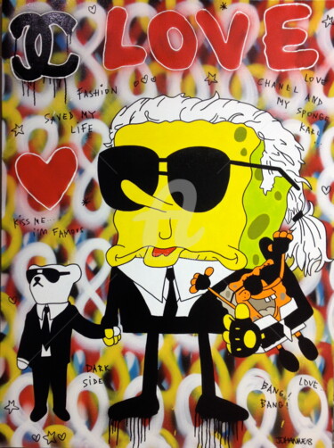 Peinture intitulée "love-my-karl." par Johanne 8, Œuvre d'art originale, Acrylique