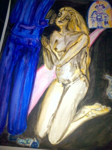 Peinture intitulée "Who Gives everythin…" par Lm Arnal, Œuvre d'art originale, Aquarelle