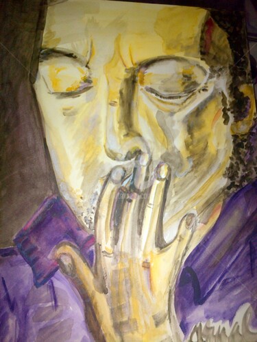 Peinture intitulée "lonely-man.jpg" par Lm Arnal, Œuvre d'art originale