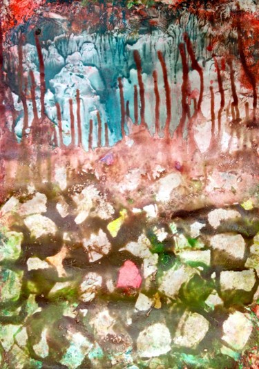Pintura titulada "Cactus between rain…" por Decolorado, Obra de arte original, Otro