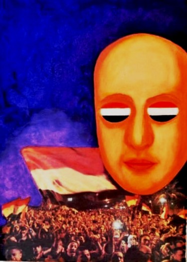 Malerei mit dem Titel "* il a perdu ses ye…" von Sigrun Neumann (Sineu), Original-Kunstwerk, Acryl