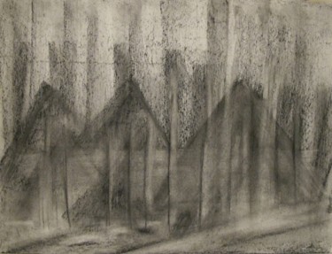 제목이 "Structures ( abstra…"인 그림 Liza Peninon로, 원작, 숯