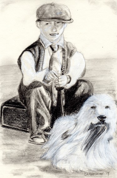 Dessin intitulée "compagnons-voyageurs" par Sandra Chapdelaine, Œuvre d'art originale, Autre