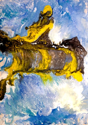Pintura titulada "elephant-and-tiger-…" por Decolorado, Obra de arte original, Otro