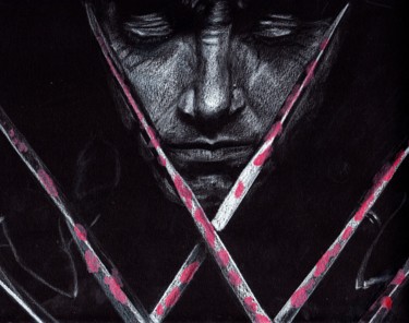 Dessin intitulée "wolverine" par Sandra Chapdelaine, Œuvre d'art originale, Crayon