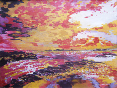 Painting titled "Desert heat" by Robert Andersen, Original Artwork, Oil