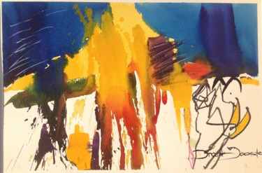Painting titled "Hey ho volcano" by Frank Jooste, Original Artwork