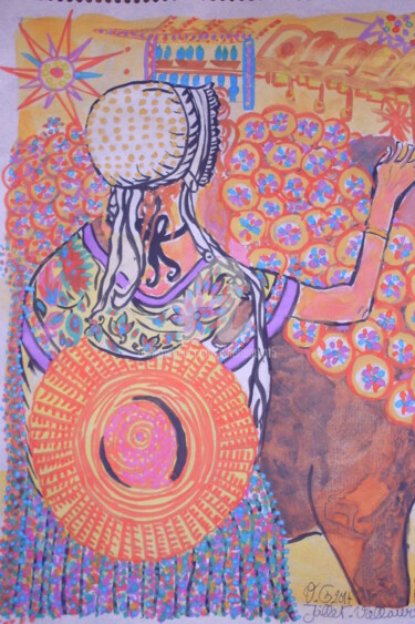 La Provençale Peinture intitulée "La Provençale" par Valerie Guiot, Œuvre d'art originale, Gouache