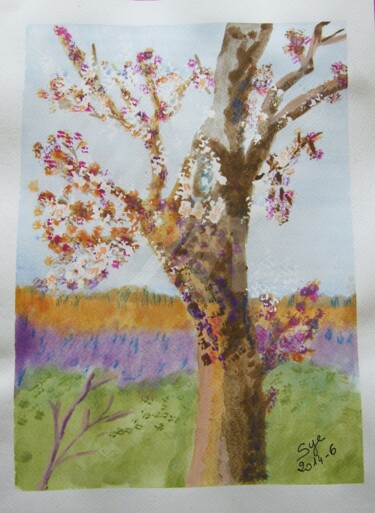 "2014-6-a-l-ombre-d-…" başlıklı Tablo Sye tarafından, Orijinal sanat, Suluboya