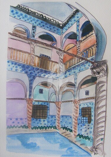 Peinture intitulée "2014-80-bastion-23" par Sye, Œuvre d'art originale, Aquarelle