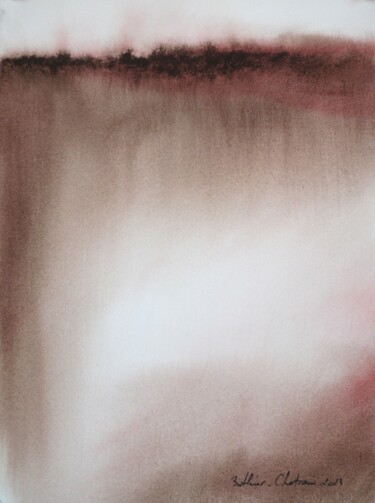 Peinture intitulée "Droit au coeur" par Muriel Buthier-Chartrain, Œuvre d'art originale, Aquarelle