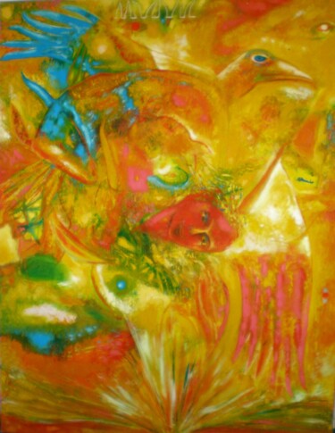 Vision de la Transmission de la Connaissance Peinture intitulée "Vision de la Transm…" par Jean-Philippe Degraeve, Œuvre d'art originale, Huile