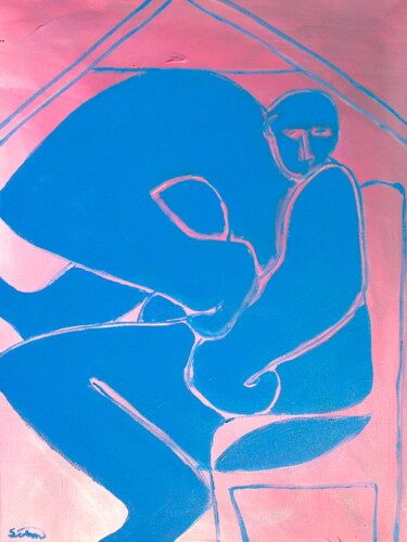 「cramped」というタイトルの絵画 Simon Taylorによって, オリジナルのアートワーク