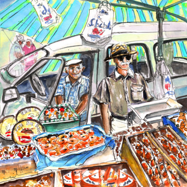 Peinture intitulée "The Nutty Boys From…" par Miki De Goodaboom, Œuvre d'art originale, Aquarelle