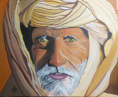 Peinture intitulée "Le Sage du Djebel" par Valérie Perrault, Œuvre d'art originale, Acrylique