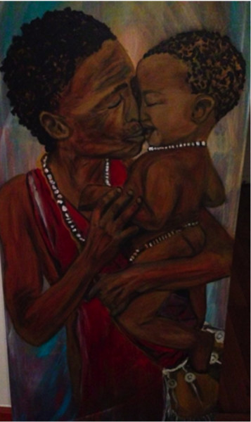 Peinture intitulée "INCONDITIONNELLEMEN…" par Alexandra Rouger, Œuvre d'art originale, Acrylique