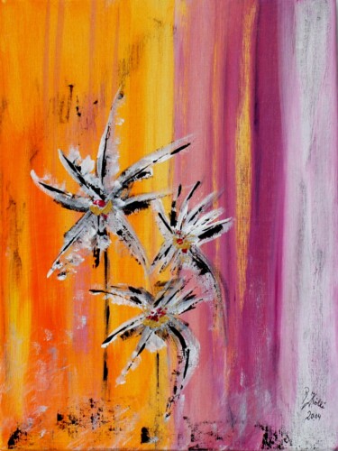 Schilderij getiteld "disteln" door Brigitte Kölli, Origineel Kunstwerk, Acryl