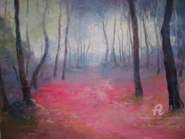 Peinture intitulée "automne" par Marie Andrée Hembert, Œuvre d'art originale, Huile