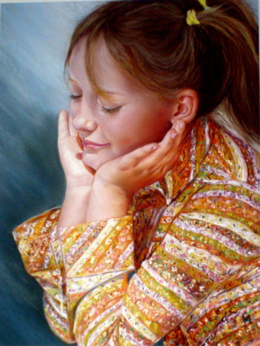 AMBRE Peinture intitulée "AMBRE" par Yva Arvis, Œuvre d'art originale, Pastel