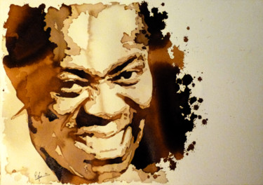 Peinture intitulée "Louis Armstrong (20…" par Joany Régibier, Œuvre d'art originale, Aquarelle
