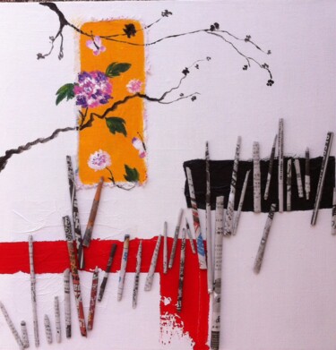 Peinture intitulée "Chinoiserie mikado" par Koki, Œuvre d'art originale