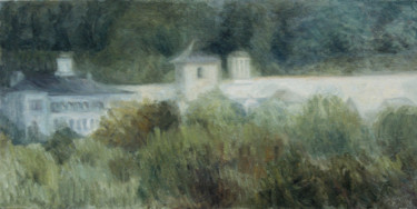 Painting titled "Hurezi Monastery (2)" by Nadina Pascariu, Original Artwork, Oil