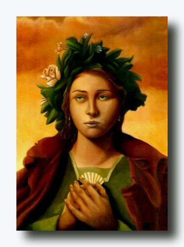 Peinture intitulée "the-pilgrim-29x42-b…" par Emilio Paintings, Œuvre d'art originale, Huile