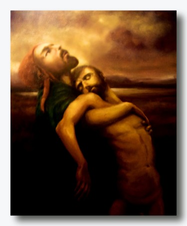 Peinture intitulée "my-brother-54x65-by…" par Emilio Paintings, Œuvre d'art originale, Huile