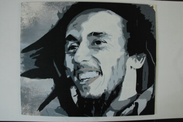 Ζωγραφική με τίτλο "Bob Marley" από Christophe Caniac, Αυθεντικά έργα τέχνης, Ακρυλικό