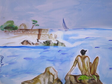Peinture intitulée "cat-called-t.jpg" par Lm Arnal, Œuvre d'art originale, Aquarelle