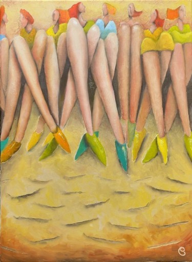 Jeu de jambes Peinture intitulée "Jeu de jambes" par Lepierrequimousse, Œuvre d'art originale, Huile
