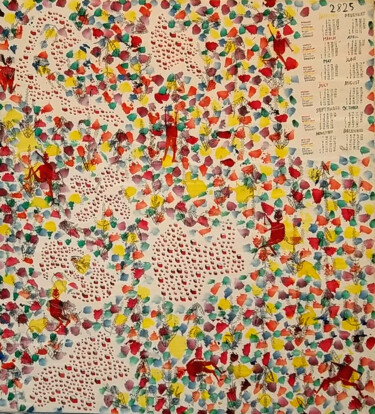 Painting titled "Calendrier 2825" by Grégoire Koutsandréou, Original Artwork, Acrylic