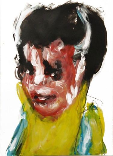 Painting titled "Bride of Frankenste…" by Karen Thomas, Original Artwork, Acrylic