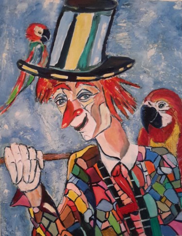 l'epouventail Peinture intitulée "l'epouventail" par Sebastien Simonet, Œuvre d'art originale, Huile