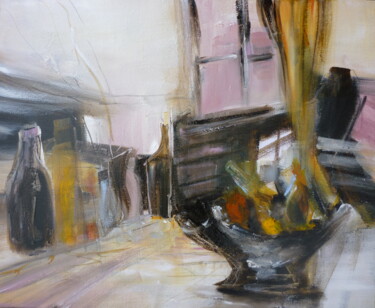 Compotier aux fruits et légumes Peinture intitulée "Compotier aux fruit…" par Christelle Veron Cherbonnier, Œuvre d'art originale, Acrylique