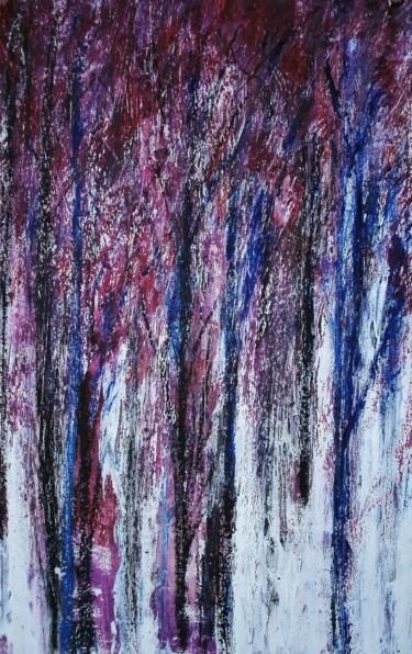Peinture intitulée "forêt" par Francisco Mendes, Œuvre d'art originale, Huile