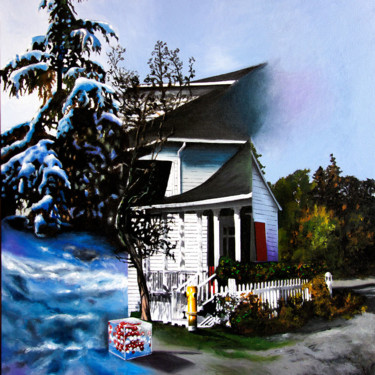 Peinture intitulée "Chappaqua" par Michel Fourcade, Œuvre d'art originale, Acrylique