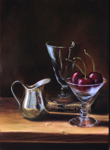 Peinture intitulée "Nature morte aux 3…" par Isabelle Frances, Œuvre d'art originale, Huile