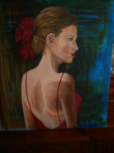Peinture intitulée "DOS DE FEMME" par Michele Diamant-Wawer, Œuvre d'art originale, Acrylique Monté sur Châssis en bois