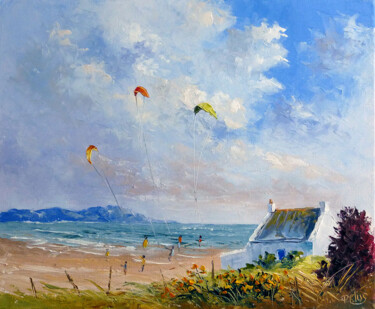 Peinture intitulée "la-partie de cerf-v…" par Pascal Clus, Œuvre d'art originale, Huile