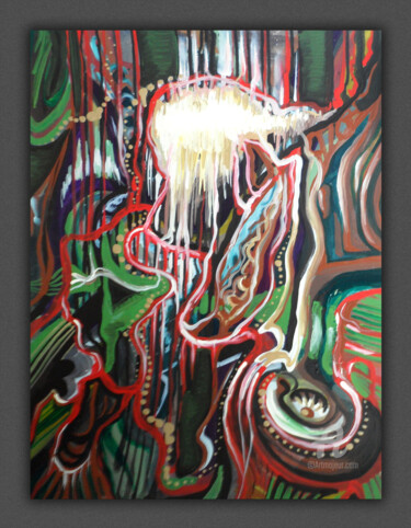 Painting titled "growths" by Alexandra Andreea Branea, Original Artwork, Acrylic