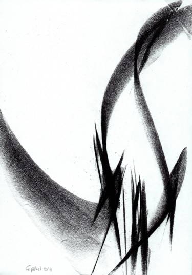 Dessin intitulée "Arpège-04" par Gipéhel, Œuvre d'art originale, Fusain