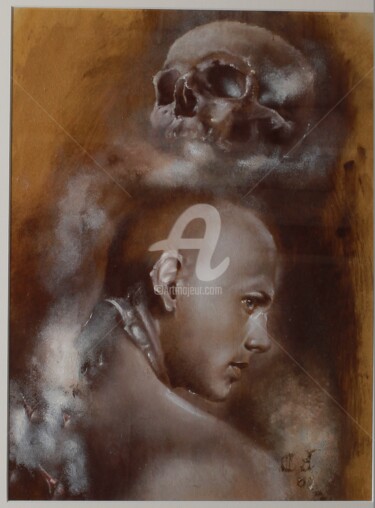 Peinture intitulée "l'immortel" par Angela Cucuzza, Œuvre d'art originale, Huile