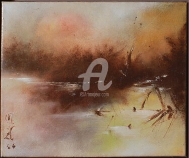 Peinture intitulée "Paysage d'Automne" par Angela Cucuzza, Œuvre d'art originale, Huile