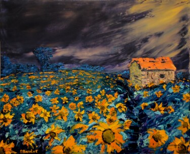 Peinture intitulée "Ruine" par Pascal Baudot, Œuvre d'art originale, Huile