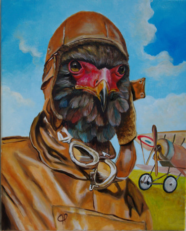 Peinture intitulée "l'air" par Brataine, Œuvre d'art originale, Huile