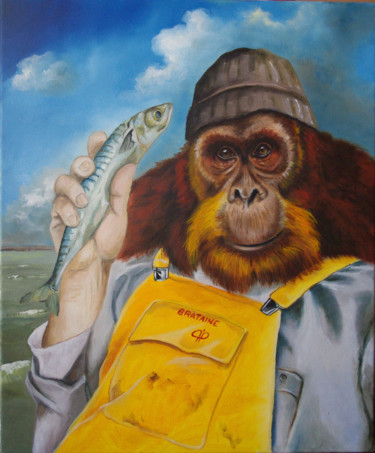Peinture intitulée "l'eau" par Brataine, Œuvre d'art originale, Huile