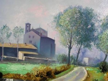 Painting titled "paesaggio del lodig…" by Vincenzo Rappa, Original Artwork, Other
